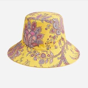 ❤️ NWT J. Crew Reversible Ratti Print Bucket Hat | Sz. S-M Flawless ☀️Protection